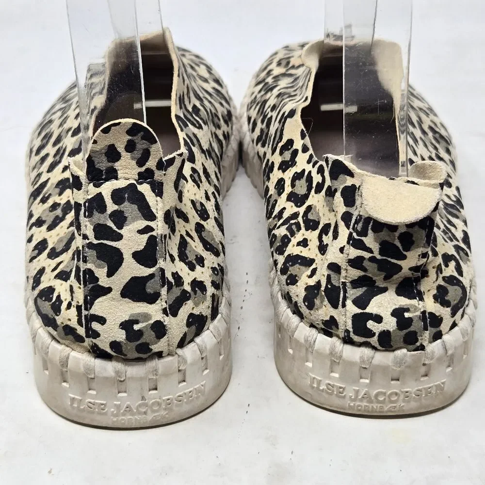 ILSE JACOBSEN Leopard Print‎ Tulip Slip On Sneakers Size 36